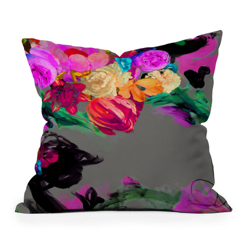 Biljana Kroll Floral Storm Outdoor Throw Pillow