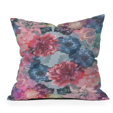 Biljana Kroll Flourishing Florals Outdoor Throw Pillow