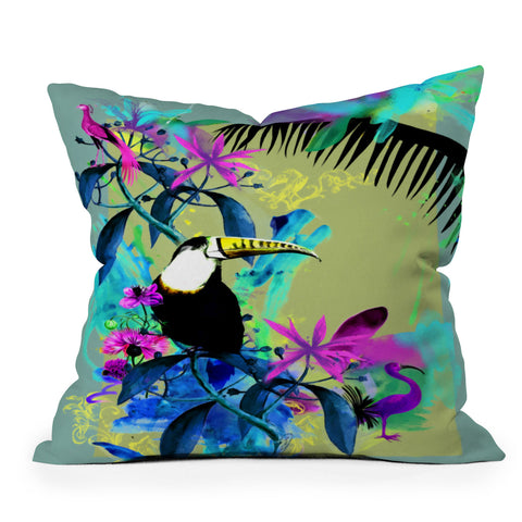 Biljana Kroll Rainforest Rhapsody Outdoor Throw Pillow