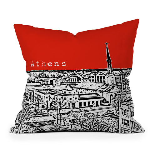 Bird Ave Athens Georgia Outdoor Throw Pillow
