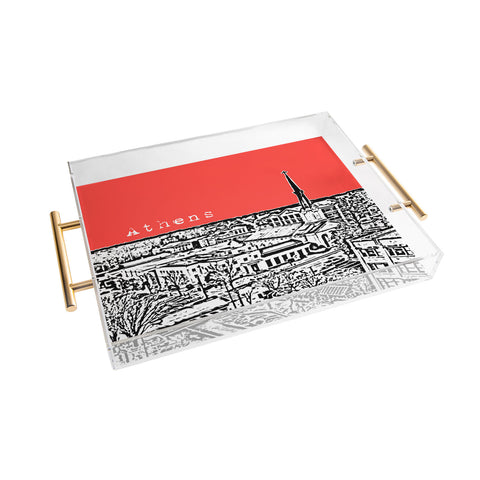 Bird Ave Athens Red Acrylic Tray