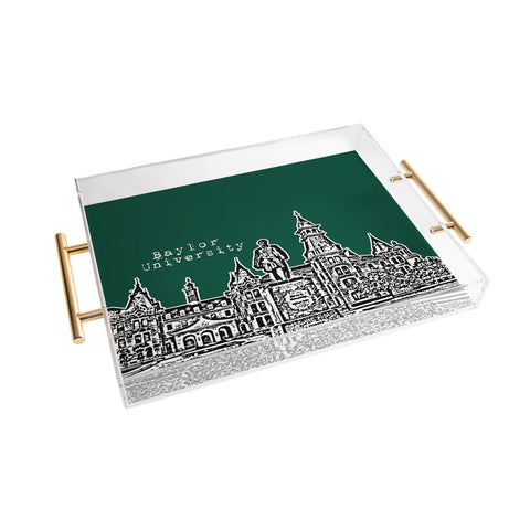 Bird Ave Baylor University Green Acrylic Tray