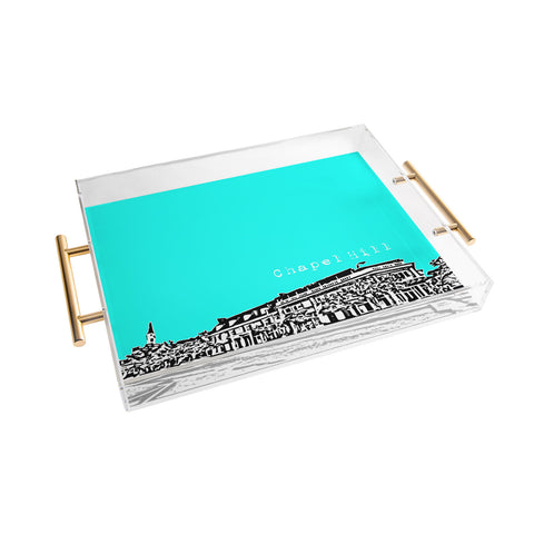 Bird Ave Chapel Hill Aqua Acrylic Tray