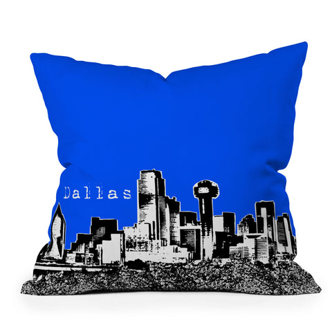 Bird Ave Dallas Royal Outdoor Throw Pillow