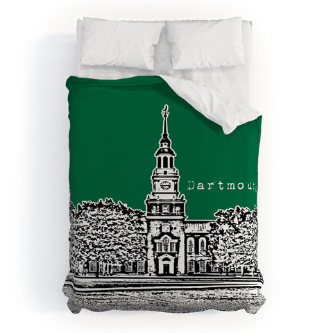 Bird Ave Dartmouth College Green Duvet Cover