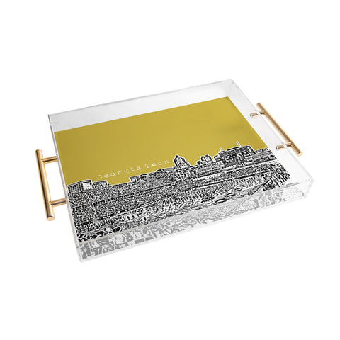 Bird Ave Georgia Tech Yellow Acrylic Tray