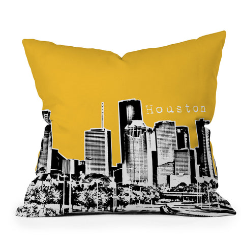 Bird Ave Houston Yellow Outdoor Throw Pillow