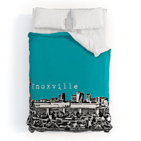Bird Ave Knoxville Aqua Duvet Cover