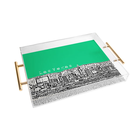 Bird Ave Las Vegas Green Acrylic Tray