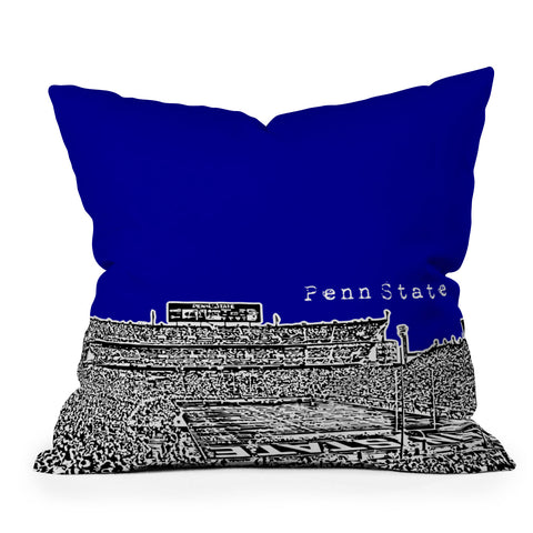Bird Ave Penn State University Navy Outdoor Throw Pillow