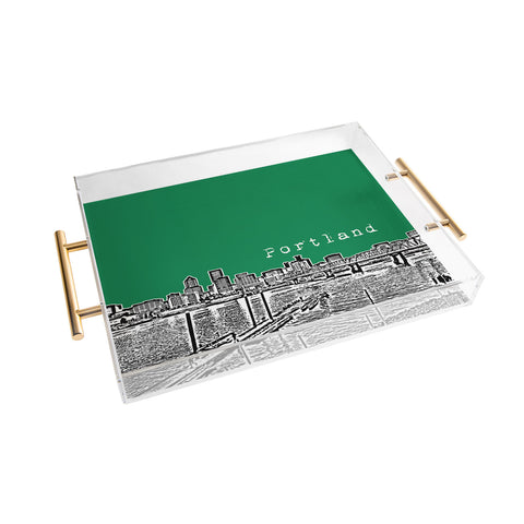 Bird Ave Portland Green Acrylic Tray