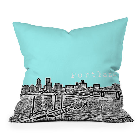 Bird Ave Portland Ice Outdoor Throw Pillow