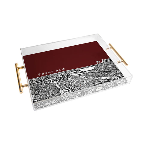Bird Ave Texas A And M Maroon Acrylic Tray