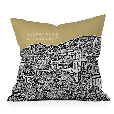 Bird Ave University Of Colorado Yellow Outdoor Throw Pillow