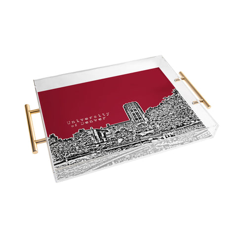 Bird Ave University Of Denver Red Acrylic Tray