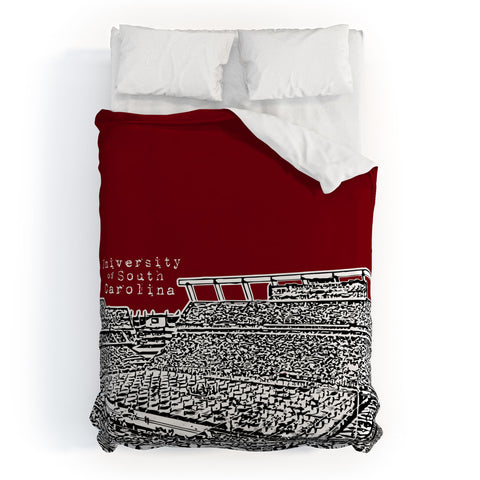 Bird Ave University Of South Carolina Dark Red Duvet Cover