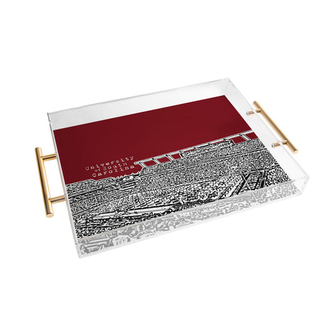 Bird Ave University Of South Carolina Dark Red Acrylic Tray