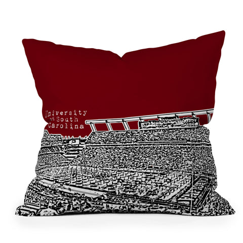Bird Ave University Of South Carolina Dark Red Outdoor Throw Pillow