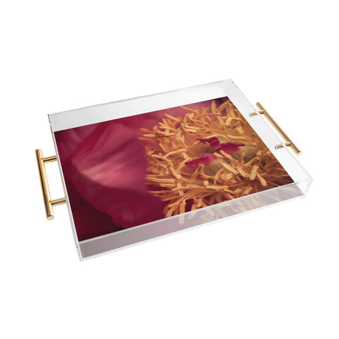 Bird Wanna Whistle Peony Moment Acrylic Tray