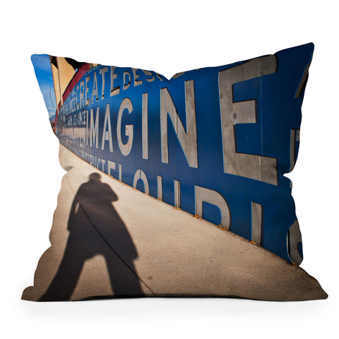 Bird Wanna Whistle Wall Outdoor Throw Pillow