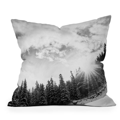Bird Wanna Whistle White Mountain Outdoor Throw Pillow
