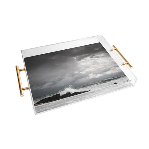 Bird Wanna Whistle White Water Acrylic Tray