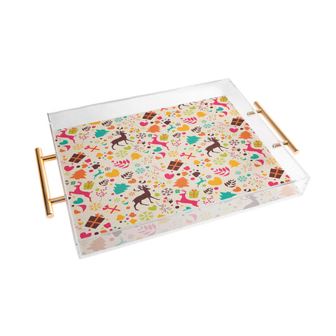 BlueLela Christmas pattern 01 Acrylic Tray
