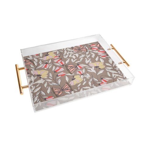 BlueLela Monarch garden 002 Acrylic Tray