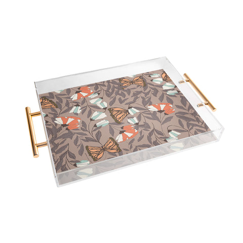 BlueLela Monarch garden 004 Acrylic Tray
