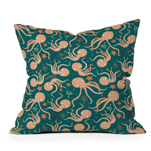 BlueLela Octopus 003 Outdoor Throw Pillow