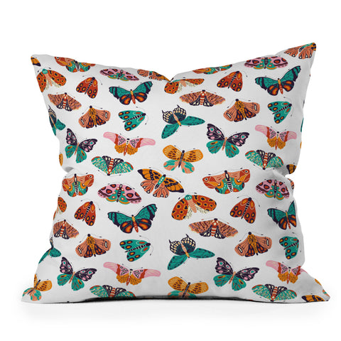 BlueLela Spring Butterflies Pattern 003 Outdoor Throw Pillow