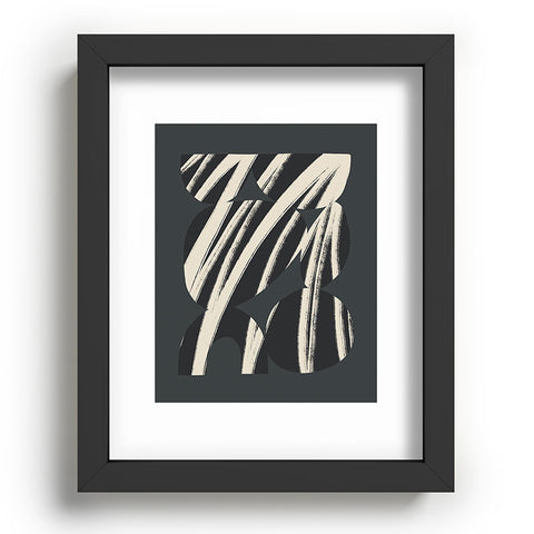 Bohomadic.Studio Abstract Shape with Black Line Recessed Framing Rectangle