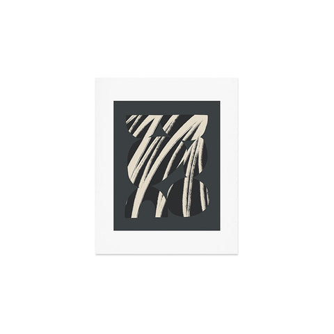 Bohomadic.Studio Abstract Shape with Black Line Art Print