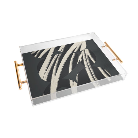 Bohomadic.Studio Abstract Shape with Black Line Acrylic Tray