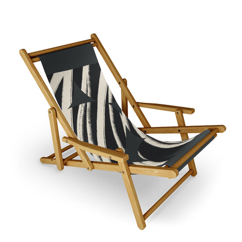 Bohomadic.Studio Abstract Shape with Black Line Sling Chair