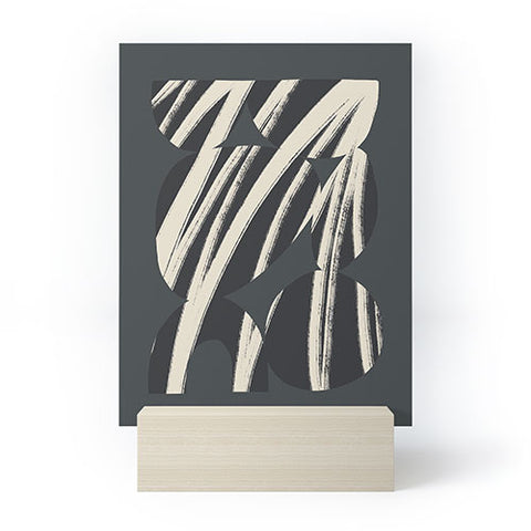 Bohomadic.Studio Abstract Shape with Black Line Mini Art Print