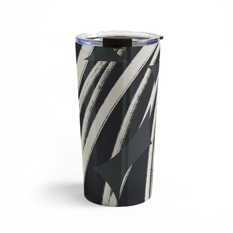 Bohomadic.Studio Abstract Shape with Black Line Travel Mug