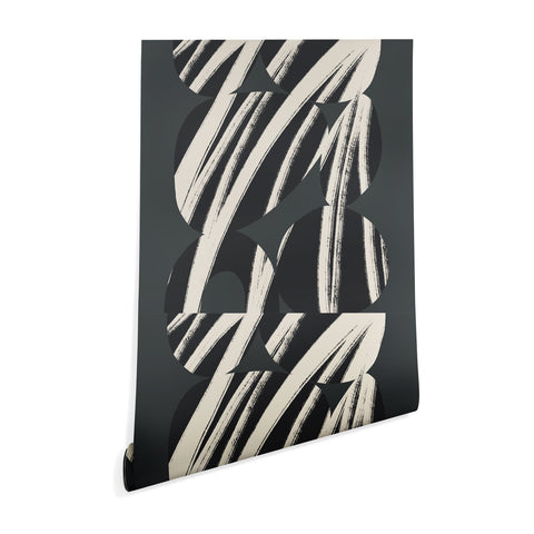Bohomadic.Studio Abstract Shape with Black Line Wallpaper