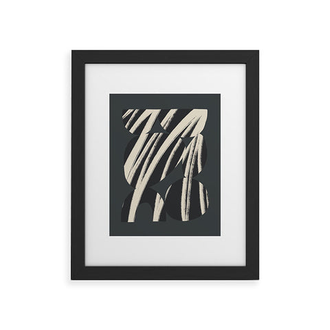 Bohomadic.Studio Abstract Shape with Black Line Framed Art Print