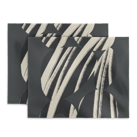 Bohomadic.Studio Abstract Shape with Black Line Placemat