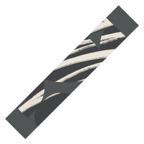 Bohomadic.Studio Abstract Shape with Black Line Table Runner