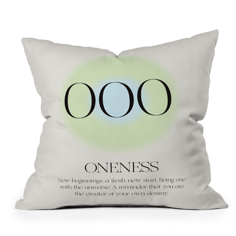 Bohomadic.Studio Angel Number 000 Oneness Outdoor Throw Pillow