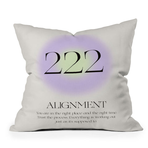Bohomadic.Studio Angel Number 222 Alignment Outdoor Throw Pillow