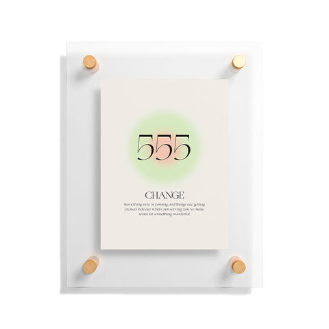 Bohomadic.Studio Angel Number 555 Change Floating Acrylic Print