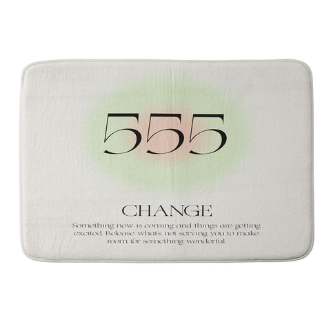 Bohomadic.Studio Angel Number 555 Change Memory Foam Bath Mat