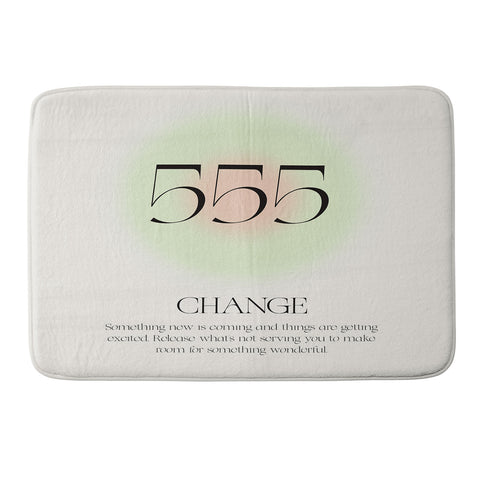 Bohomadic.Studio Angel Number 555 Change Memory Foam Bath Mat