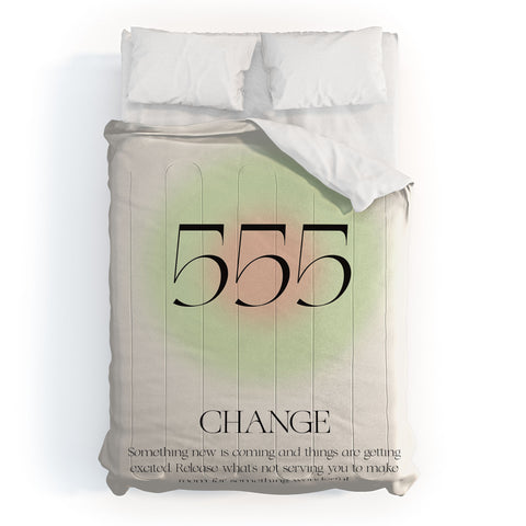 Bohomadic.Studio Angel Number 555 Change Comforter