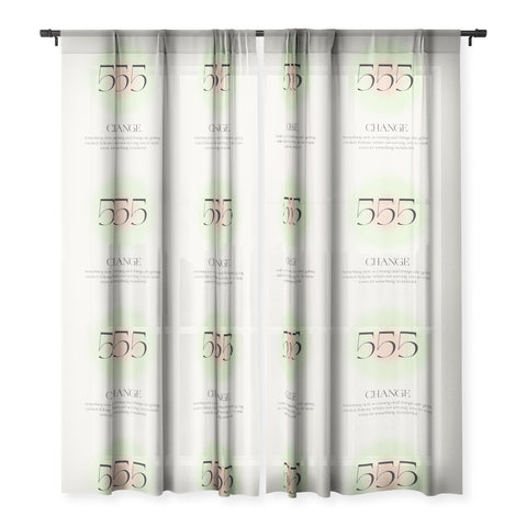 Bohomadic.Studio Angel Number 555 Change Sheer Window Curtain