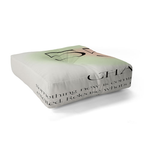 Bohomadic.Studio Angel Number 555 Change Floor Pillow Square