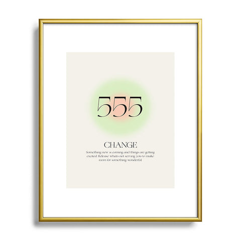 Bohomadic.Studio Angel Number 555 Change Metal Framed Art Print